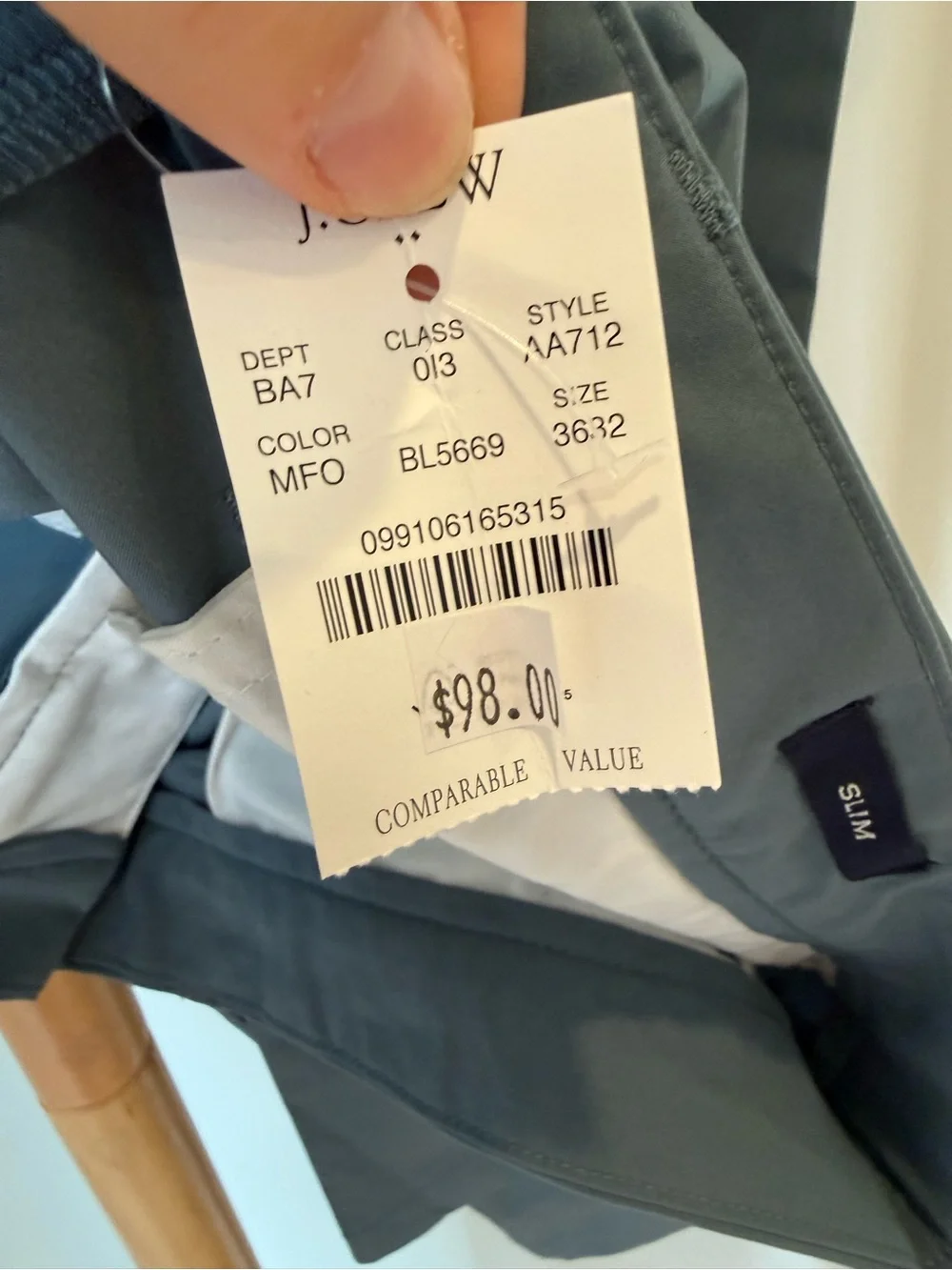J. Crew slim fit